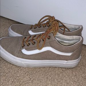 tan old skool vans